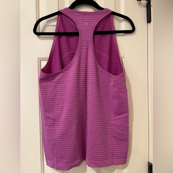 Lululemon Swiftly Tech High Neck Purple  Tank Top size 10 - Picture 2 of 3